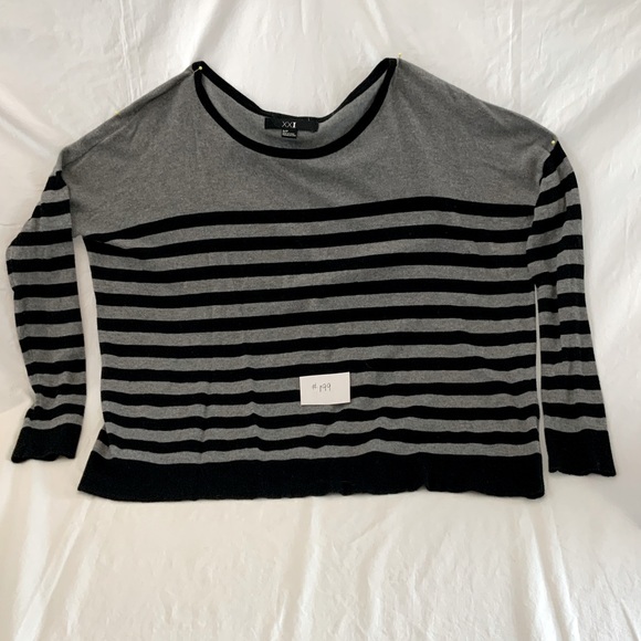 Haut Rayé Forever 21 - Taille M - Gris Foncé Et Ivoire - Manches Courtes - Très Bon état
